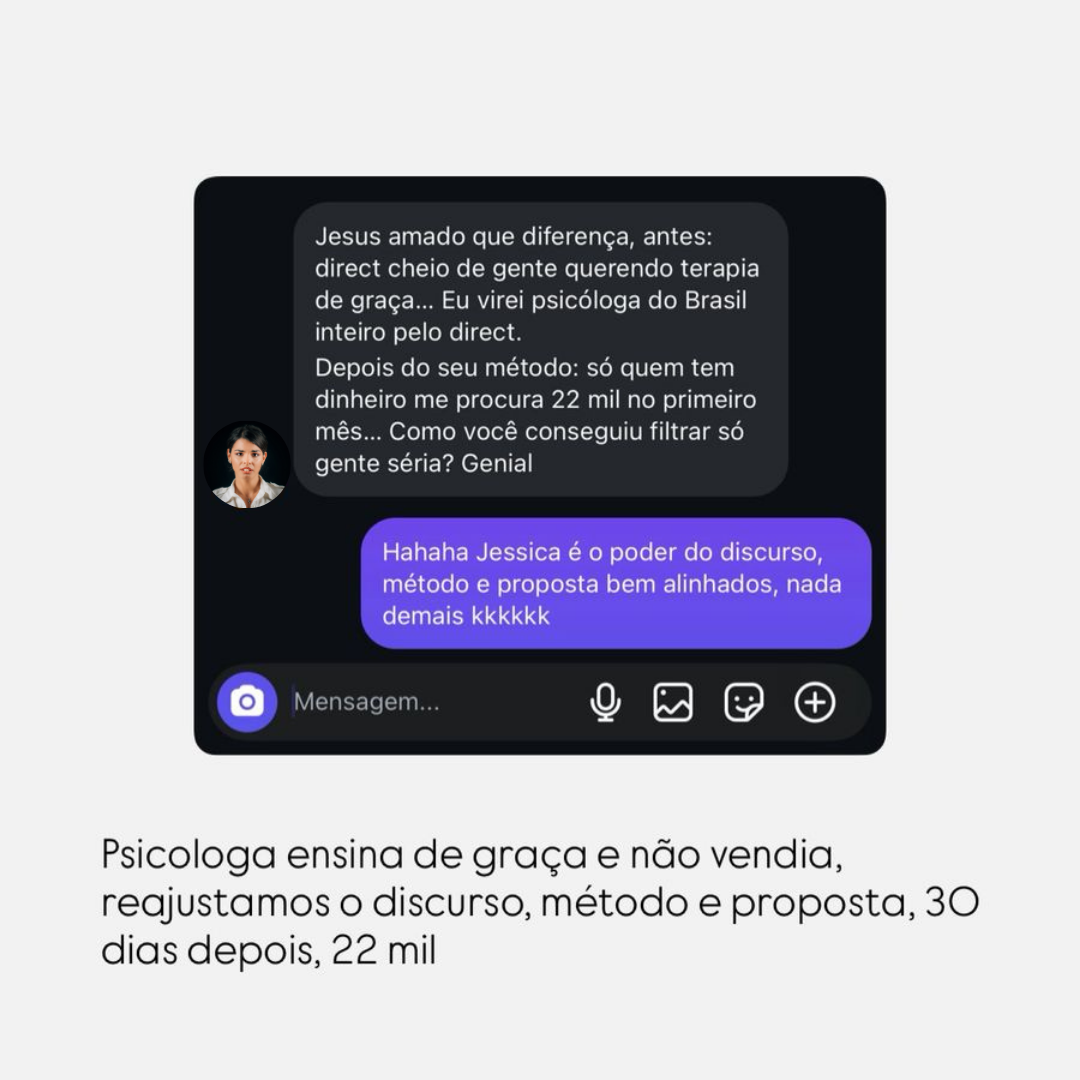 Depoimento - Psicóloga faturou 22 mil em 30 dias